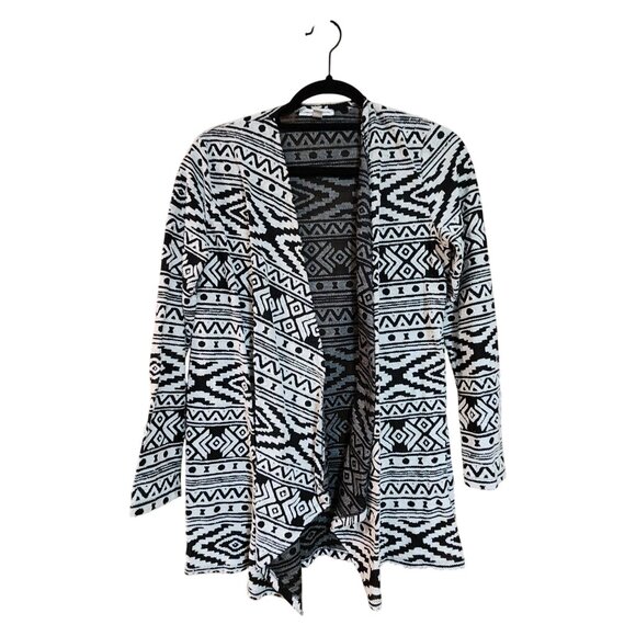 American Eagle Outfitters Sweaters - American Eagle Outfitters Black & White Aztec Open Front Cardigan  S
